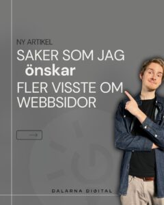 Saker som jag önskar fler visste när det kommer till webbsidor